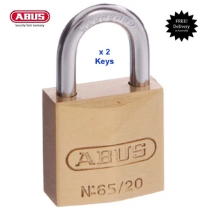 ABUS 6520 20mm Padlock With 2 Keys -Free Postage - Picture 1 of 5