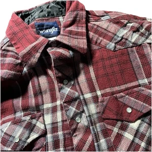 Wrangler Wrancher Pearl Snap Flannel Herren XL Tall rot Knopfleiste Western Hemd - Bild 1 von 9