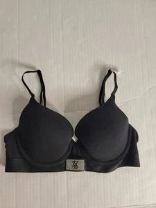 Victoria's Secret T-Shirt Push Up BH Gr. 34C Full Coverage schwarz glitzerndes Logo - Bild 1 von 9