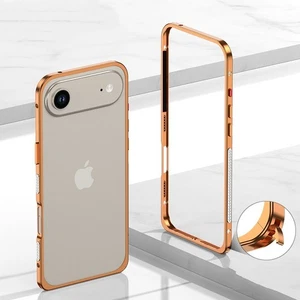 Custodia paraurti struttura metallo alluminio per iPhone 16e 17 Air 16 15 13 12 Pro Max 14+ - Foto 1 di 27