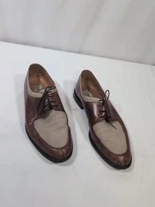 Mezlan Herren Oxford Elegant Schuhe Braun Beige Schürze Zehe Schnürung Niedrig 9,5 - Bild 1 von 8