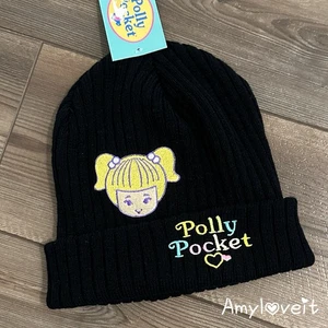 Polly Pocket Fold Over Strick Beanie Neu mit Etikett - Bild 1 von 3