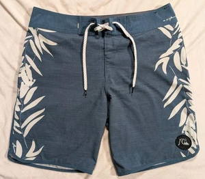 Quicksilver Board Shorts Mens 30X9 High Line Dry Flight Surf Swim Blue - Picture 1 of 11