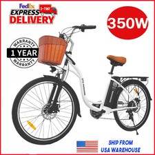 6 Speed 26" Electric Bike Bicycle City Commuter Cruiser Bicycle 36V Beach Ebike