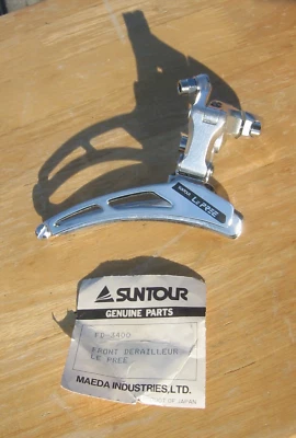 Nuevo de Lote Antiguo SunTour LePree FD-3400, Desviador Delantero Abrazadera 1-1/8 - Solo 102 Gramos Foto 1 de 4