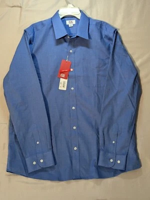 Cutter & Buck Blue CHECK Twill  Long Sleeve Button Up Shirt XL NWT - Image 1 of 4