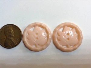 Antique Celluloid Buttons Oak Leaf Design - Picture 1 of 6