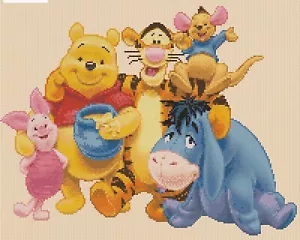 Winnie Pooh and Friends Cross stitch chart Flowerpower37-uk - Picture 1 of 1