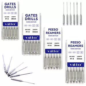 Vakker Dental Gates Glidden Drills Peeso Reamers Drills Hand Use Endo Files - Picture 1 of 43