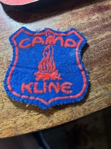 Vintage CAMP KLINE Pennsylvania Boy Scout PATCH BSA Badge Red and Blue - Picture 1 of 2