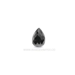 Pear shape Loose Stones Premium Quality Black Gemstone 0.72 Carat Diamond - Picture 1 of 8