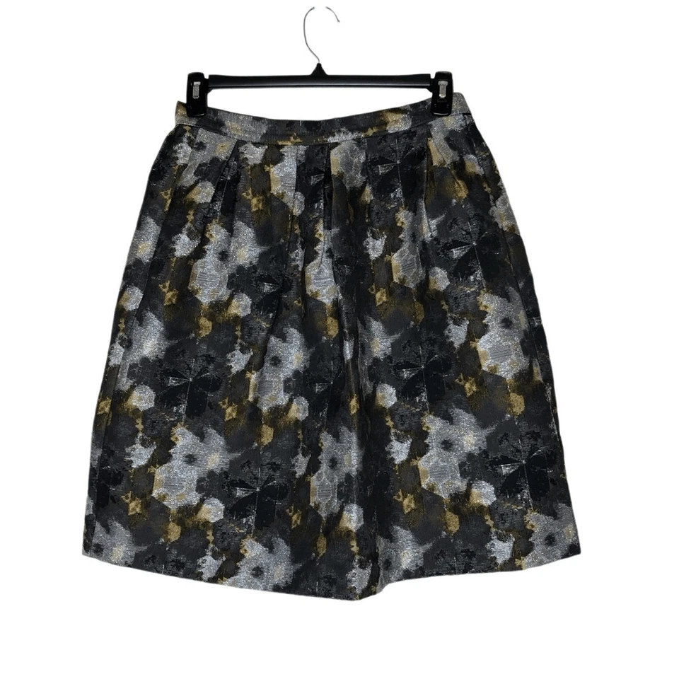 Anthropologie Hutch Black, Silver and Gold Skirt Sz 6 Cocktail, Party, Holiday - Image 1 of 4