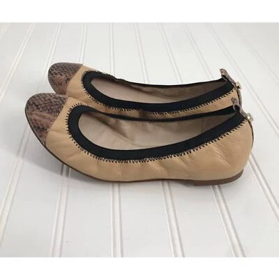 Bailarina plana Louise Et Cie Elainne beige colorblock cuero talla 6 Foto 1 de 4