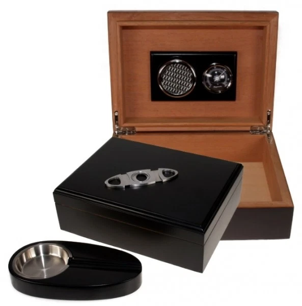 Black Finish Humidor-Set V-200, statt: 77,00 € - Bild 1 von 1
