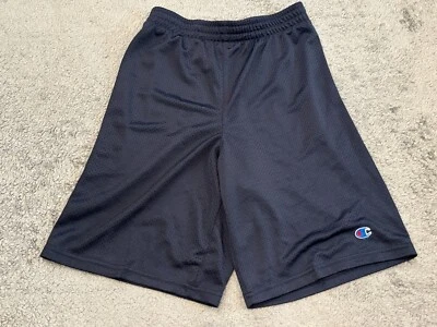 Vintage Champion Shorts Youth Large Mesh Athletic Fit Gym Workout Blue Active - Image 1 of 4