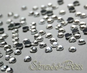 Hotfix Basic Herzen CRYSTAL 6mm Stückzahl wählbar Glas Strasssteine geschliffen - Picture 1 of 18