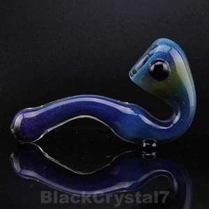 5" Handgefertigte Dicke Mitternachtsblau Marmor Sherlock Tabak Rauchen Schale Glas Pfeifen - Bild 1 von 4