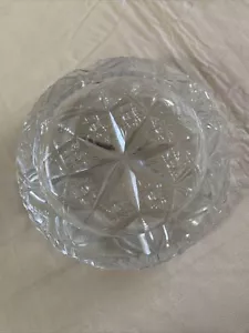BOHEMIAN CUT CRYSTAL ROUND ASHTRAY - Picture 1 of 13