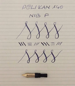 PELIKAN 140 Spare Part Nib Section 14k-585 F Flex Nib Vintage 1950s - Picture 1 of 9