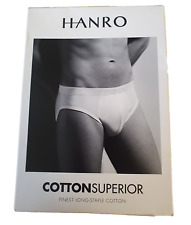 HANRO Men's Black Briefs Cotton Superior Damaged Box 07 3085 Size XL  g4