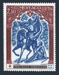 Monaco 682, hinged. Michel 889. St Martin, the Beggar, Horse. Red Cross, 1968. - Picture 1 of 1