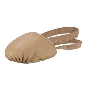 Leather Pirouette Half Sole Jazz Ballet Dance Shoe Turning Shoes X-Small Tan - Picture 1 of 8