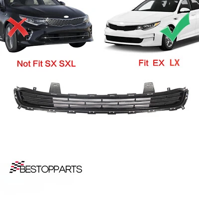 86560D5010 Front Bumper Lower Grille Black For 2016-2018 Kia Optima EX LX - Image 1 of 4
