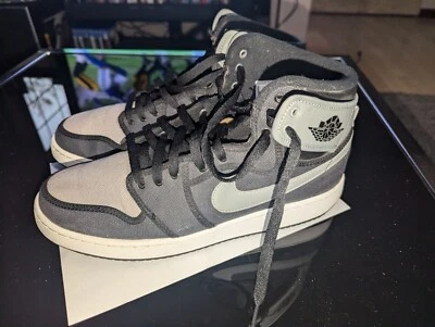 Top de lona Nike Air Jordan AJ1 KO High OG para hombre talla 11 negro SLVR 638471-003-¡Raro!  Foto 1 de 4