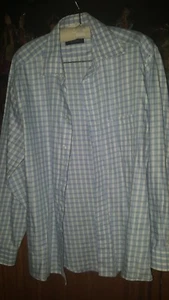 CASA MODA FRESHIRT BUGELFRE CHECK BLUE/WHITE SIZEEU  42/US 16.5 BUTTON FRONT  - Picture 1 of 4