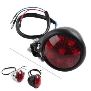 Lampada luce posteriore stop posteriore moto LED per Cafe Racer Bobber Chopper - Foto 1 di 24