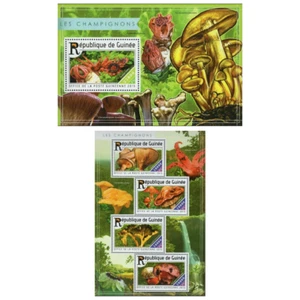 Mushrooms Stamp Bundle of 2 Pongo Semnopithecus Entellus S/S MNH #10395-10397 - Picture 1 of 13