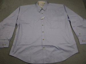 Munsingwear Shirt Mens XXL Blue Button Down Long Sleeve Cotton - Picture 1 of 9