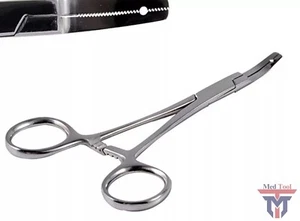 Supporto ancoraggio dermico 5,5" pinze perforanti corpo 1,7 mm strumento morsetto emostato - Foto 1 di 6