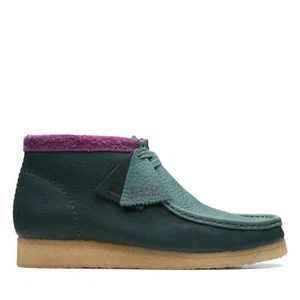 Clarks Originals Hombres Wallabee Mocasín Bota Cuero Verde Botas Informales Zapatos - Imagen 1 de 5
