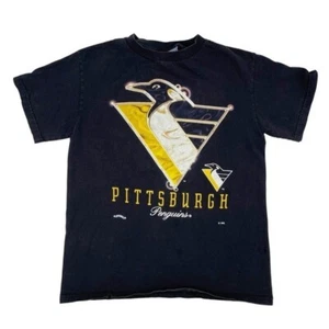 Vintage 90s Y2K Lee Sport Kids Pittsburgh Penguins T-shirt Large 100% Cotton USA - Picture 1 of 11