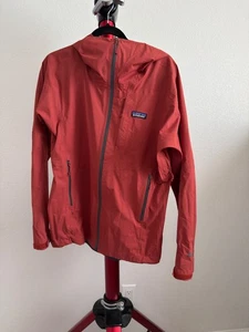 Patagonia Men's Stretch Rainshadow Waterproof Jacket Brick Red Size Small - Picture 1 of 7