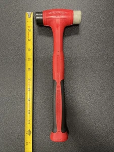 Snap On 16 oz Plastic Tip Soft Face Hammer Red 16oz HBPT16 USA C61 - Picture 1 of 12