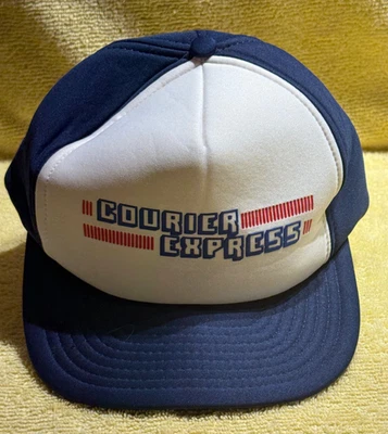Vintage Courier Express Men's Hat / Cap - WearGuard Snapback Blue & White - Image 1 of 4