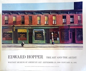 Edward Hopper The Art And The Artist Whitney Museum Art Exhibition Poster 1981 - Picture 1 of 5