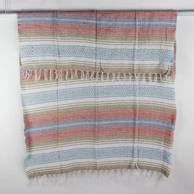 Wakened Apparel Hand Woven/Dyed Cotton Blanket Multicolored - Image 1 of 4