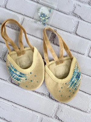 Medio Zapatos Gimnasia Rítmica Niños Puntera Zapatos Zapatos de Baile S Hecho a Mano Estrás  Foto 1 de 4