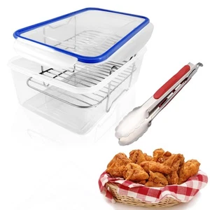 Batter Bowl Mess Free Breading with Lid Flour Shaker for Seasoning Fried Fish - Picture 1 of 6
