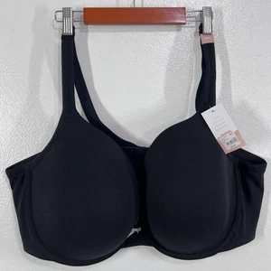 Sujetador Cacique Cotton Boost Plunge Negro Talla 48DD Con Aros Cobertura Completa Nuevo con Etiquetas - Imagen 1 de 8