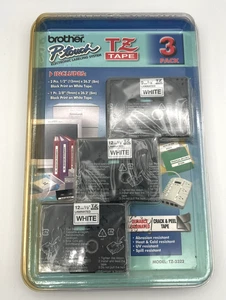 Nastro BROTHER P-TOUCH TZ confezione da 3 (2) 1/2" e (1) 3/8" sigillato in fabbrica TZ-2322 - Foto 1 di 9