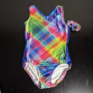 GK Elite Damen Erwachsene Small AS ärmellos Regenbogen Gymnastikanzug NEU - Bild 1 von 6
