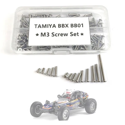 1 Set Stainless Steel M3 Hex Screws Kits For TAMIYA 1/10 BBX BB-01 RC Buggy - Image 1 of 4