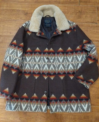 Pendleton Wool Men’s Coat w/ Shearling -Pacific Crest XL High Grade Western Wear - Image 1 of 4