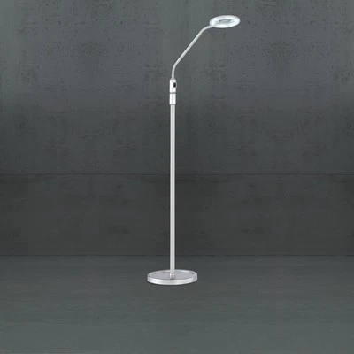 Lampada da Terra metallo finitura argento interruttore incorporato - Immagine 1 di 4