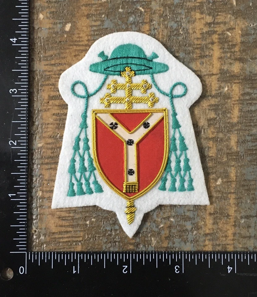 Diocese Of Westminster Church Coat Of Arms Crest Catholic Priest Bullion Patch - Image 1 of 2