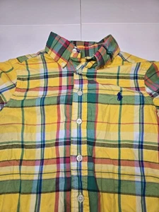 Ralph Lauren Boys Small 8 Plaid Long Sleeve Button Up Shirt - Picture 1 of 10